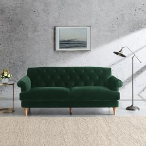 Jazz Velvet 3 Seater Sofa Green