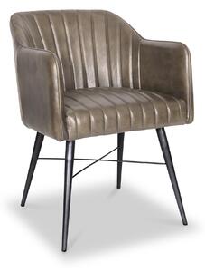 Aitor Buffalo Leather Armchair with Pleated Back | Roseland