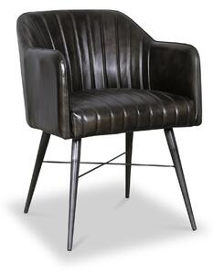 Aitor Buffalo Leather Armchair with Pleated Back | Roseland
