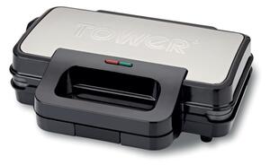 Tower 900W Deep Filled Sandwich Maker Stainless Steel