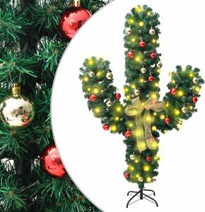 Christmas Cactus with Stand and LED Green 210 cm PVC