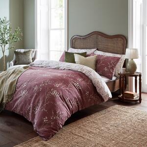 Laura Ashley Pussy Willow Duvet Cover Bedding Set Plum Purple