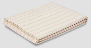 Blush Pink Slumber Stripe Cotton Flat Sheet | Single | Piglet in Bed