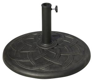 Outsunny Parasol Base: Resin Umbrella Stand for 28mm & 38mm Poles, Weather-Resistant, Bronze Hue Aosom UK