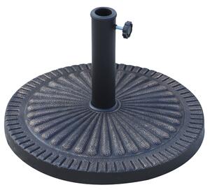Outsunny 14kg Garden Parasol Base, Round Resin Sun Umbrella Base, Outdoor Umbrella Stand for 38mm or 48mm Outdoor Umbrella Poles, Bronze Tone