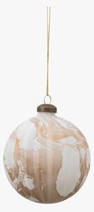 Swirly Marbled Bronze Bauble - Set of 3
