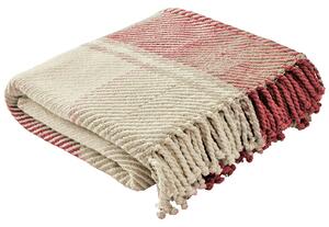 Laura Ashley Dylan 150cm x 200cm Throw Cranberry