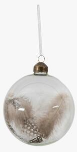 Plume Bauble in White and Natural - Set of 3