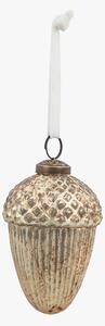 Mercier Acorn Antique Gold Bauble, Set of Six, Medium