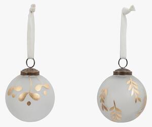 Mercier Golden Frosted Bauble, Small, Set of 6