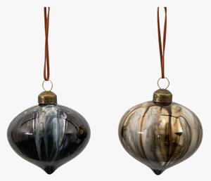 Aurelia Baubles in Black and Gold - Set of 2