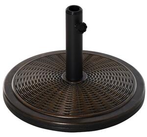 Outsunny Cantilever Parasol Base: Sturdy Cement Stand for Offset Patio Umbrellas, Fits 35mm/38mm/48mm Poles, Jet Black Aosom UK