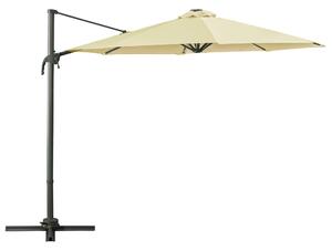 Outsunny Waterproof 3 meter Patio Offset Roma Parasol Garden Umbrella Cantilever Hanging Sun Shade Canopy 360° Rotation w/ Cross Base Aosom UK