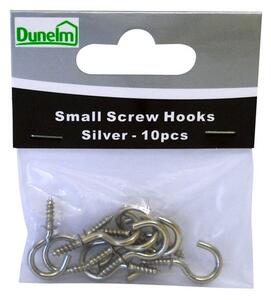Small Silver Effect Screw Hooks