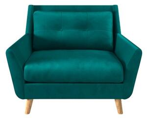 Halston Velvet Snuggle Chair Green