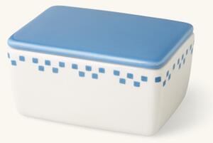 Butter dish - Dolomite. 12.5 x 9 cm. - Milky Blue - Søstrene Grene