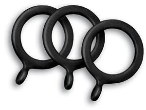 County/Crown 19mm Metal Pole Rings (pvc) Black