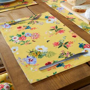 The Royal Horticultural Society Pair of Exotic Garden 34x46cm Placemats Yellow