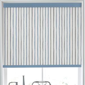 Laura Ashley Painterly Stripe Translucent Made To Measure Roller Blind River