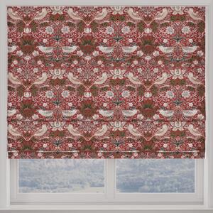 William Morris Strawberry Thief Made To Measure Roman Blind Red