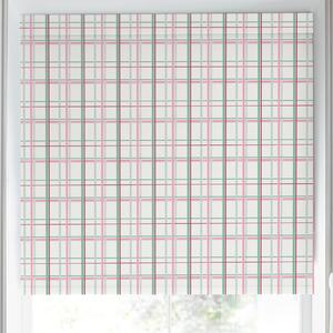Laura Ashley Burford Check Translucent Made To Measure Roller Blind Rose