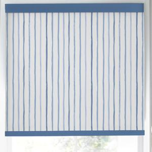 Laura Ashley Painterly Stripe Translucent Made To Measure Roller Blind Blue