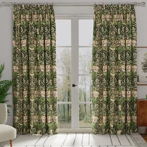William Morris Honey Suckle Made To Measure Curtains Green