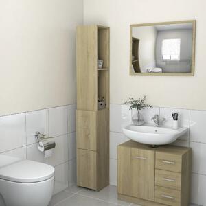Bathroom Cabinet Sonoma Oak 25x26.5x170 cm Engineered Wood