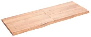Wall Shelf Light Brown 140x50x(2-4) cm Treated Solid Wood Oak
