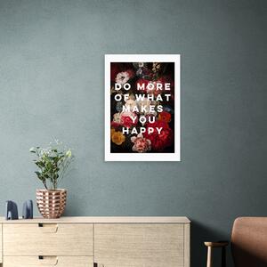 East End Prints Do More Of What Makes You Happy Framed Print Red