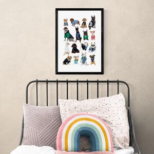 East End Prints Cool Dogs Print MultiColoured