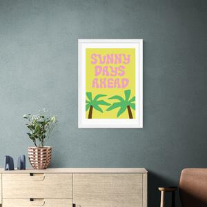 East End Prints Sunny Days Ahead Framed Print Yellow