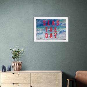 East End Prints Seas The Day Framed Print Blue