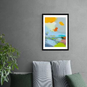East End Prints Red Poppies Field Abstract II Framed Print MultiColoured