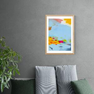 East End Prints Red Poppies Field Abstract I Framed Print MultiColoured