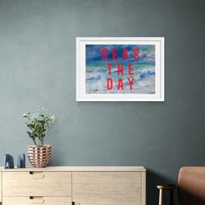East End Prints Seas The Day Framed Print Blue