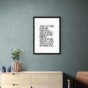 At The End of the Day Framed Print Black