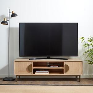 Agatha Wide TV Unit, Oak for TVs up to 60 Brown