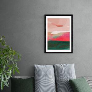 East End Prints Green & Pink Abstract II Framed Print Pink