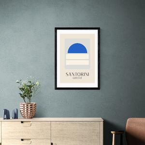 East End Prints Santorini Print Blue