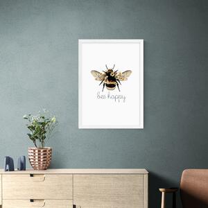 East End Prints Bee Happy Print Natural