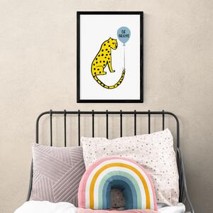 East End Prints Be Brave Leopard Print Yellow