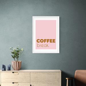 Coffee Break Framed Print Pink