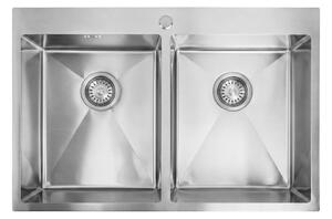 Stainless steel sink REA Joel BRUSH STEEL