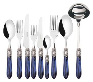 OXFORD OLD SILVER-PLATED RING CUTLERY SET 75 - Blue
