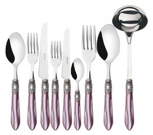 OXFORD OLD SILVER-PLATED RING CUTLERY SET 75 - Lilac