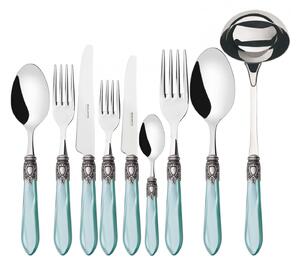 OXFORD OLD SILVER-PLATED RING CUTLERY SET 75 - Acqua Green