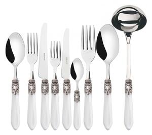 OXFORD OLD SILVER-PLATED RING CUTLERY SET 75 - White