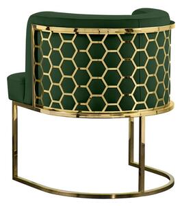 Alveare Dining chair Brass - Bottle Green