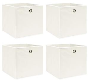 Storage Boxes 4 pcs White 32x32x32 cm Fabric